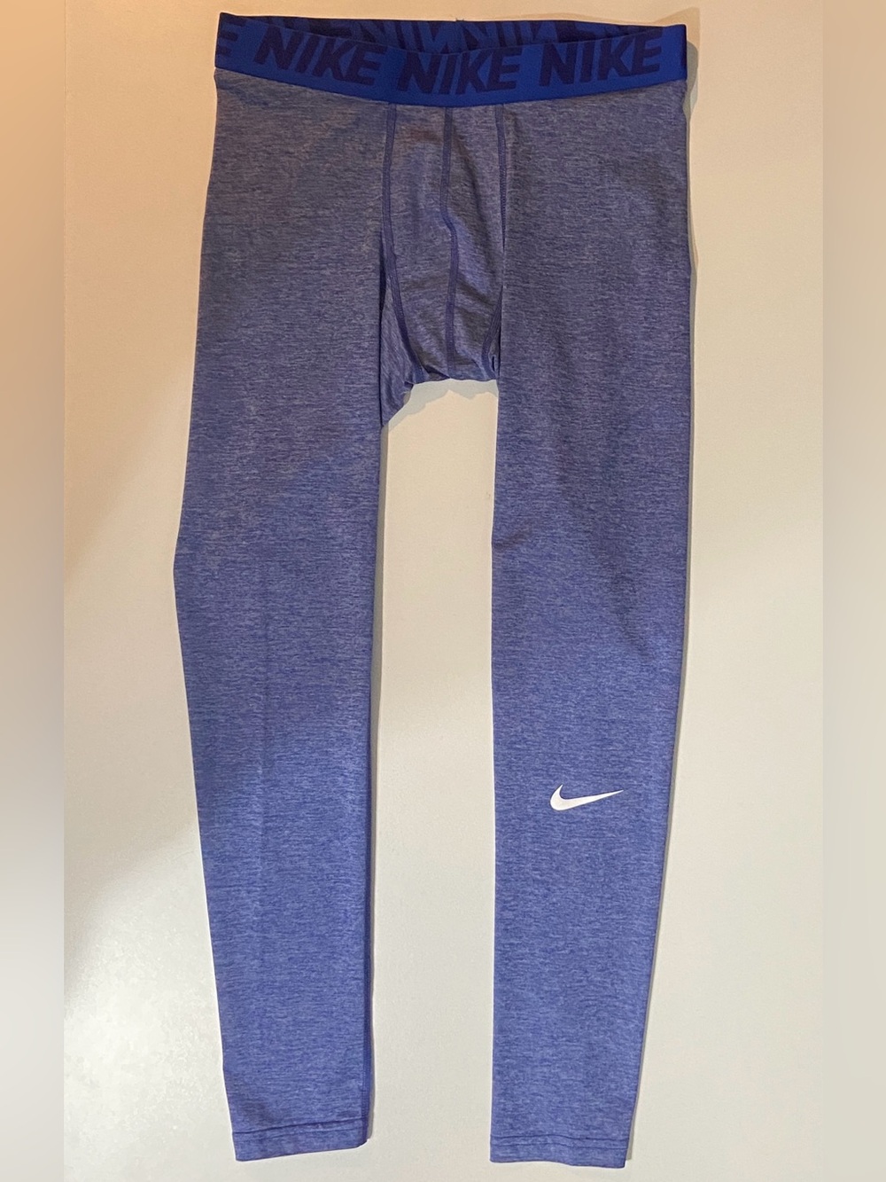 Nike Blue Full Length Compression Tights Leggings - Men’s Medium